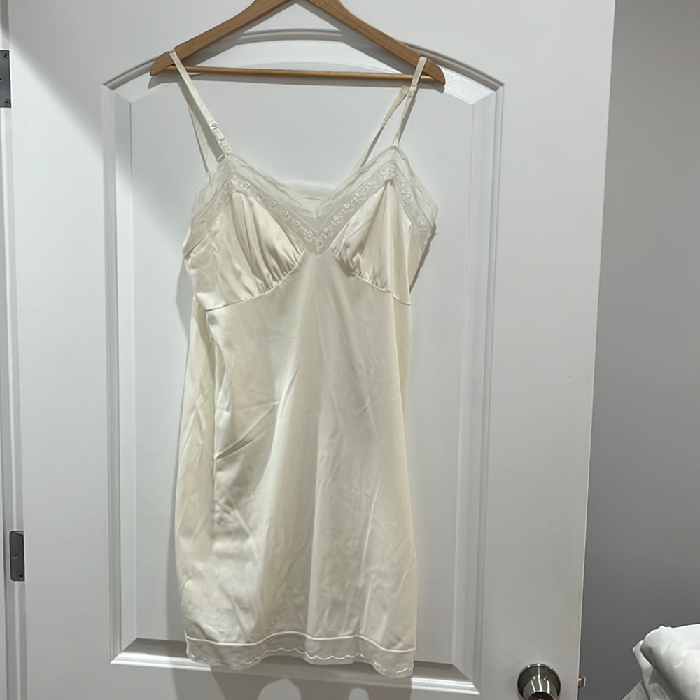 Vintage bridal ivory slip dress